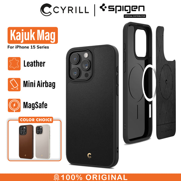 Case iPhone 15 Pro Max Plus Cyrill Kajuk MagSafe Leather Cover Casing