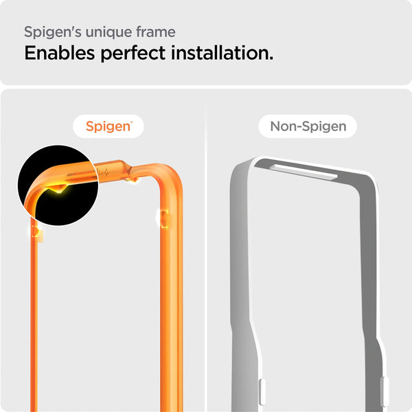 Tempered Glass iPhone 15 Pro Max Plus Spigen Alignmaster Clear Cover