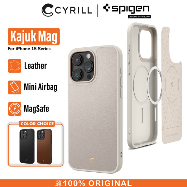 Case iPhone 15 Pro Max Plus Cyrill Kajuk MagSafe Leather Cover Casing