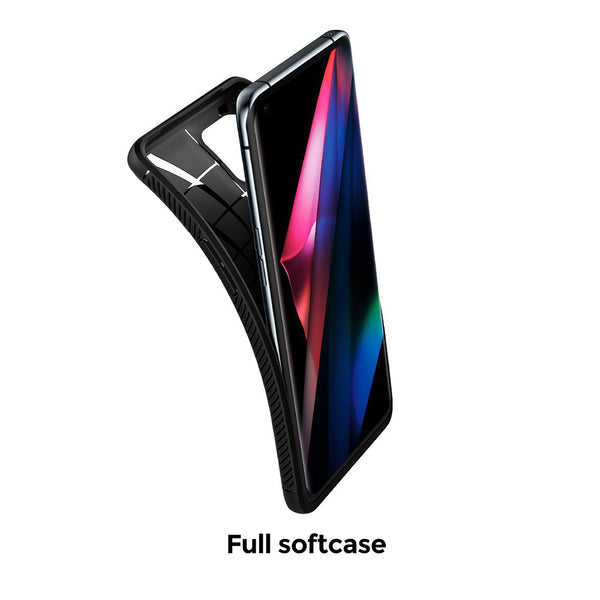 Case Oppo Find X3 Pro Spigen Rugged Armor TPU Carbon Soft Casing