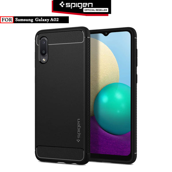 Case Samsung Galaxy A02 / M02 Spigen Rugged Armor Carbon Fiber Casing