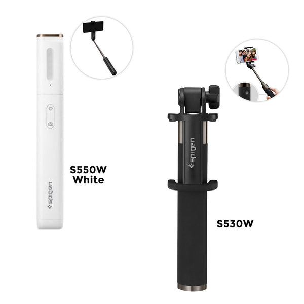 Tongsis Spigen Bluetooth Folding LED Tongkat Selfie Original Stick