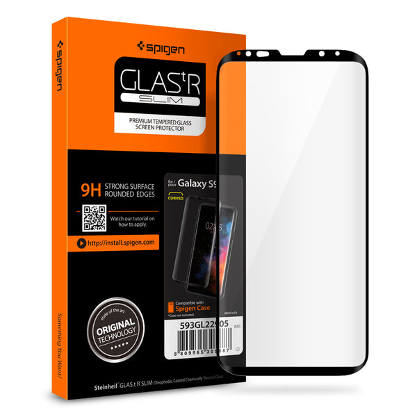 Tempered Glass Samsung Galaxy S9 Plus Spigen Glas tR Curved HD (1Pack)