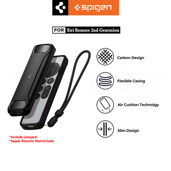 Case Siri Remote Apple TV 2nd Gen Spigen Rugged Armor Silicone Casing