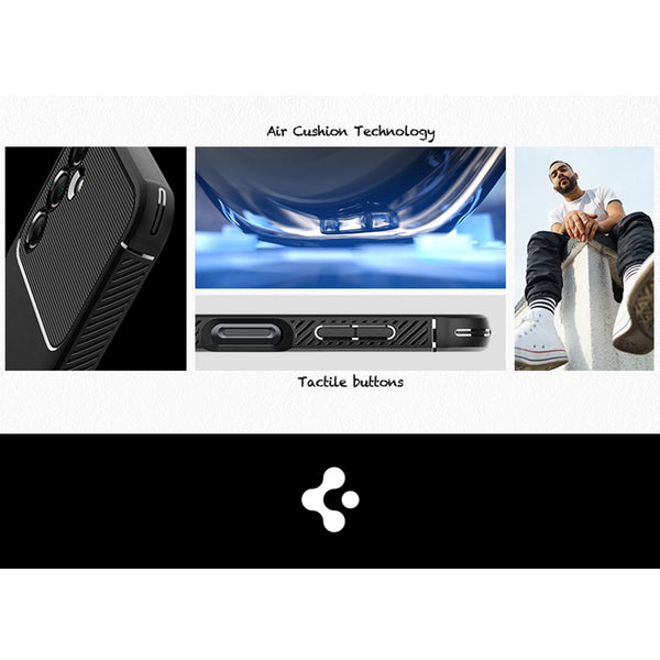 Case Samsung Galaxy A14 5G Spigen Rugged Armor Carbon TPU Soft Casing