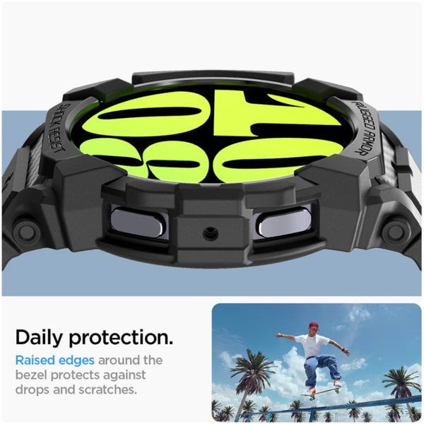 Case Strap Samsung Galaxy Watch 7 44mm/40mm Spigen Rugged Armor Pro Softcase Cover Anti Shock Casing