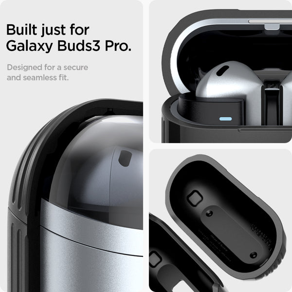 Case Samsung Galaxy Buds 3/3 Pro Spigen Rugged Armor Carbon Anti Shock Crack Flexible Cover Casing