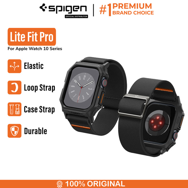 Case Strap Apple Watch Series 10 46mm/42mm Spigen Lite Fit Pro Nylon Loop Design Anti Shock Band