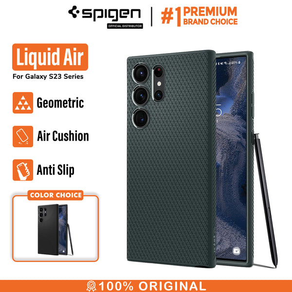 Case Samsung Galaxy S23 Ultra Plus Spigen Liquid Air Soft Cover Casing