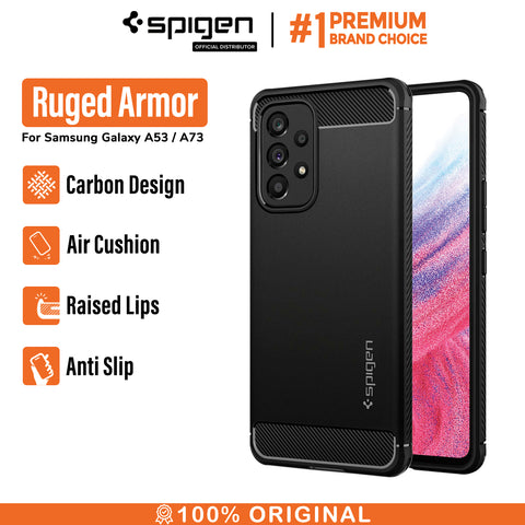 Case Samsung Galaxy A53 / A73 Spigen Rugged Armor Carbon TPU Casing