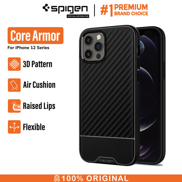 Case iPhone 12 Pro Max 12 Mini Spigen Core Armor Soft Anti Slip Casing