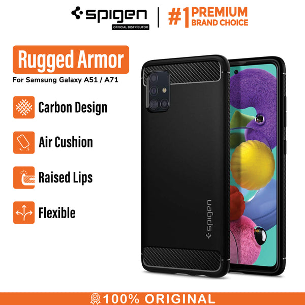 Case Samsung Galaxy A51 / A71 Spigen Carbon Fiber Rugged Armor Casing
