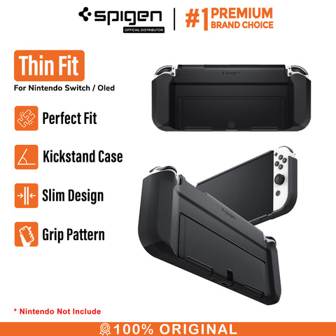Case Nintendo Switch Oled Spigen Thin Fit Slim Hardcase Grip Casing