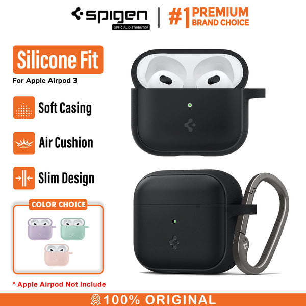 Case Airpods 3 Spigen Silicone Fit Cover Softcase Premium Slim Casing