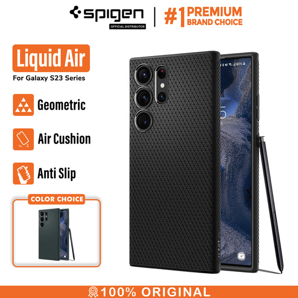 Case Samsung Galaxy S23 Ultra Plus Spigen Liquid Air Soft Cover Casing