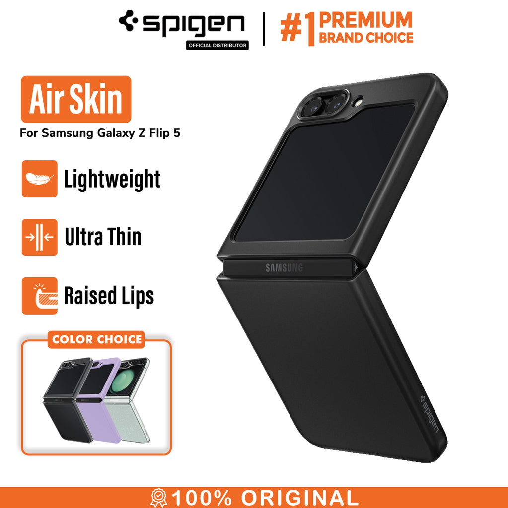 Samsung Galaxy Z Flip 5 phone case black SPIGEN AIRSKIN Nillkin.lv