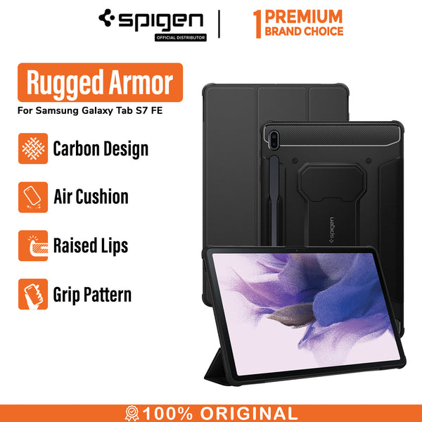 Case Samsung Galaxy Tab S7 FE 5G Spigen Rugged Armor Carbon Fiber Casing