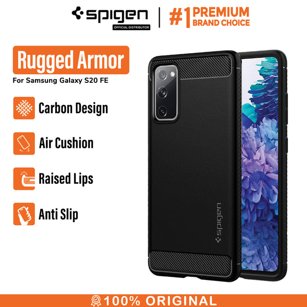 Case Samsung Galaxy S20 FE Spigen Rugged Armor Softcase Carbon Casing