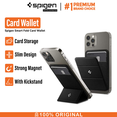 Card Holder Stand Spigen Universal Card Wallet Smart Fold Dompet Kulit