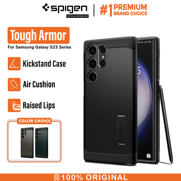Case Samsung Galaxy S23 Ultra Plus Spigen Tough Armor Shockproof Cover