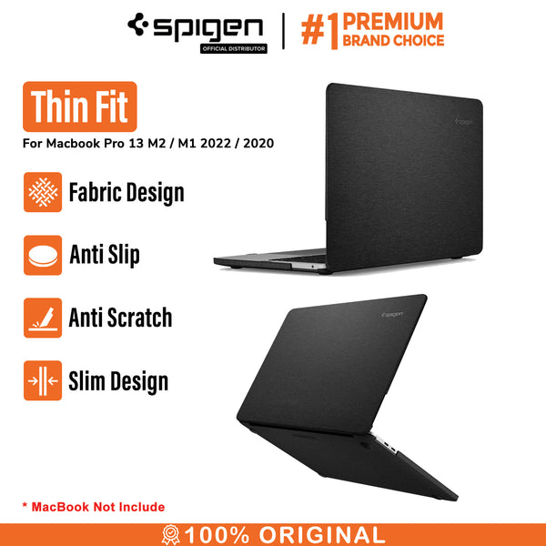 Case Macbook Pro 13" M2/M1 2022/2020 Spigen Thin Fit Slim Hard Casing