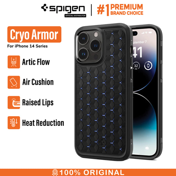 Case iPhone 14 Pro Max Plus Spigen Cryo Armor Cooling Gaming Casing