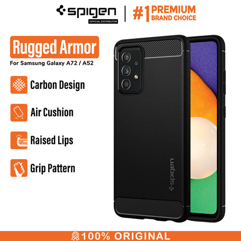 Case Samsung Galaxy A52 / A72 Spigen Rugged Armor Carbon Fiber Casing