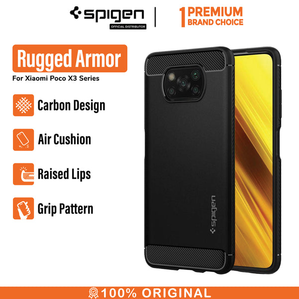 Case Xiaomi Poco X3 PRO / X3 NFC Spigen Rugged Armor Carbon Softcase Casing