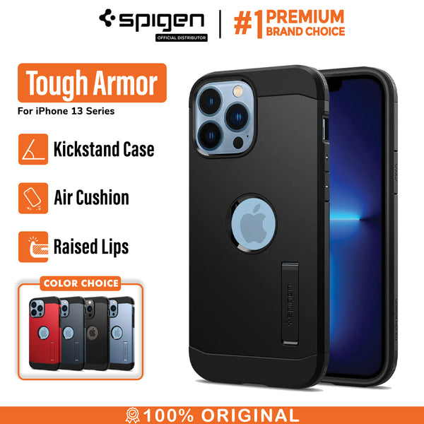Case iPhone 13 Pro Max 13 Mini Spigen Tough Armor Shockproof Hybrid Casing