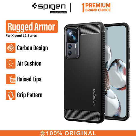 Case Xiaomi 12T/Pro Spigen Rugged Armor Soft Cover Matte Carbon Casing
