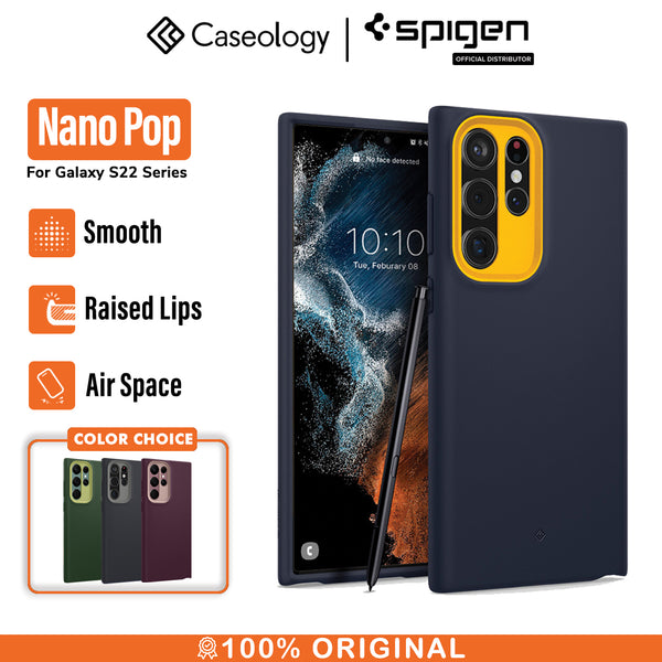 Case Samsung Galaxy S22 Ultra Plus Caseology by Spigen Nano Pop Softcase Casing