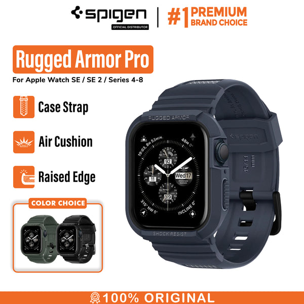Case Strap Apple Watch 9/8/SE 2 45/44/41/40mm Spigen Rugged Armor Pro