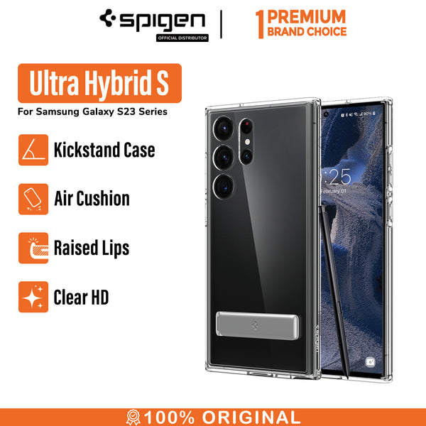 Case Samsung Galaxy S23 Ultra Plus Spigen Ultra Hybrid S Stand Casing