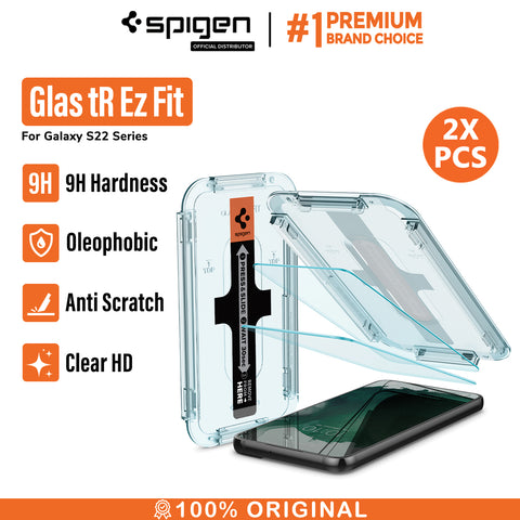 Tempered Glass Samsung Galaxy S22 Ultra Plus Spigen Glas tR EZ Fit