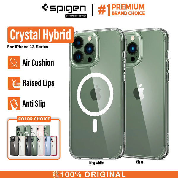 Case iPhone 13 Pro Max Mini Spigen Crystal Hybrid Anti Crack Magsafe ...