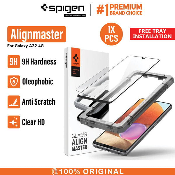 Tempered Glass Samsung Galaxy A32 4G Spigen AlignMaster Full Cover