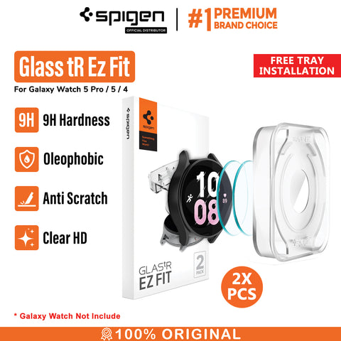 Tempered Glass Galaxy Watch 5 Pro/4 40/44/45mm Spigen GlastR EZ Fit HD