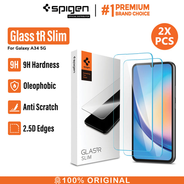 Tempered Glass Samsung Galaxy A34 Spigen Glas.tR Slim 9H Full Clear HD