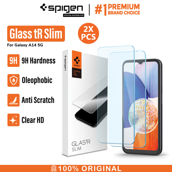 Tempered Glass Samsung Galaxy A14 5G Spigen Glas tR Slim Clear Cover