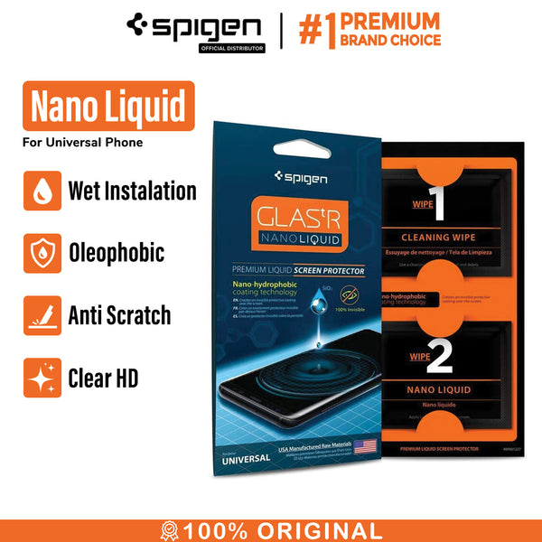 Nano Liquid Screen Protector Spigen iPhone Galaxy Note Xiaomi Huawei