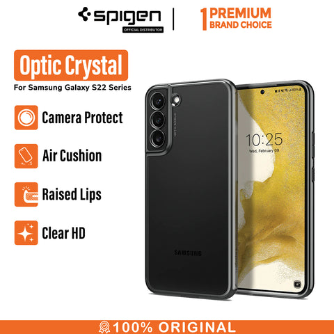 Case Samsung Galaxy S22 Ultra Plus Spigen Optik Crystal Clear Casing