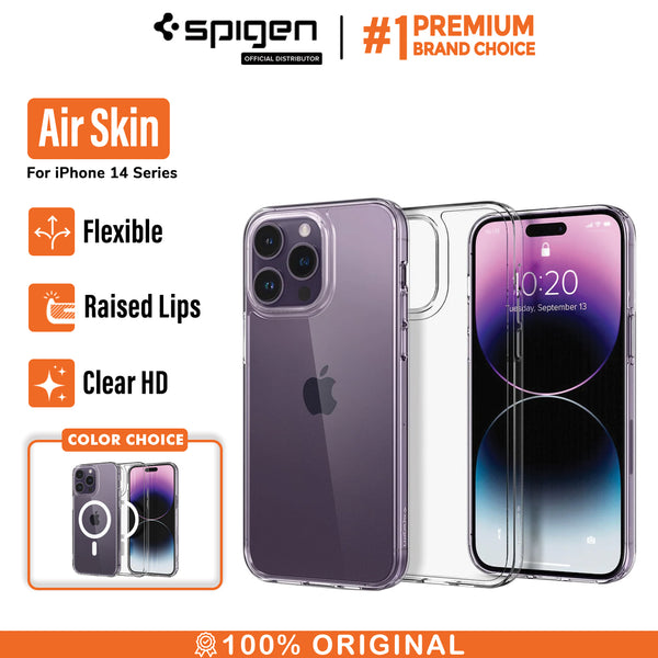 Case iPhone 14 Pro Max Plus Spigen Air Skin Hybrid Clear Slim Casing