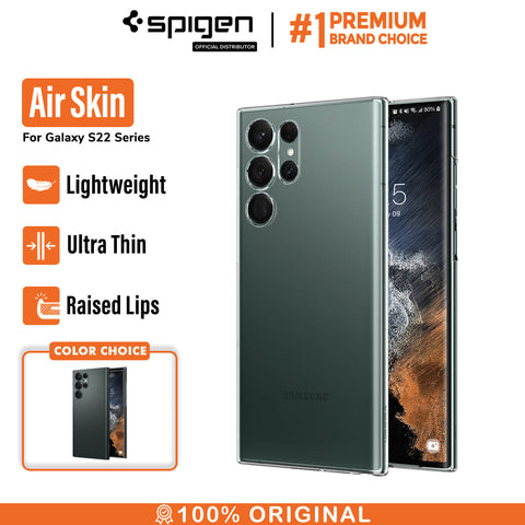 Case Samsung Galaxy S22 Ultra Plus 5G Spigen Air Skin Hardcase Casing