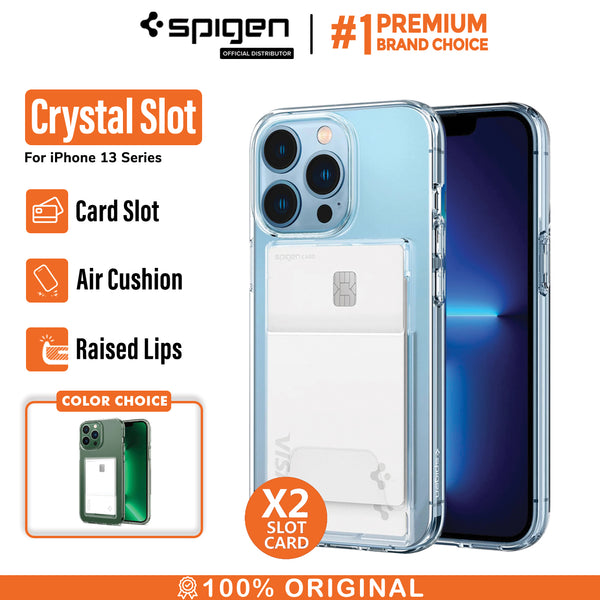 Case iPhone 13 Pro Max 13 Mini Spigen Crystal Card Slot Clear Casing