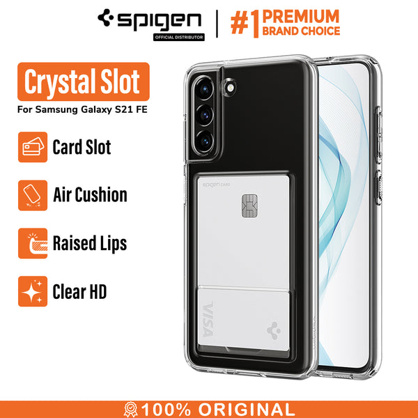 Case Samsung Galaxy S21 FE Spigen Crystal Card Slot Clear TPU Casing