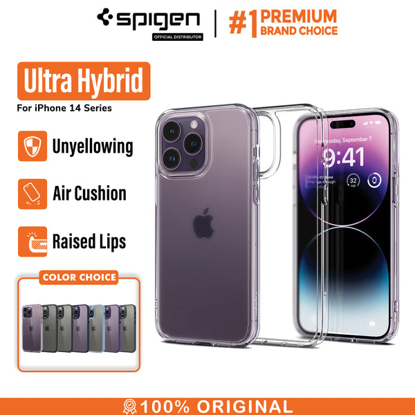 Case iPhone 14 Pro Max Plus Spigen Ultra Hybrid Clear HD Slim Casing