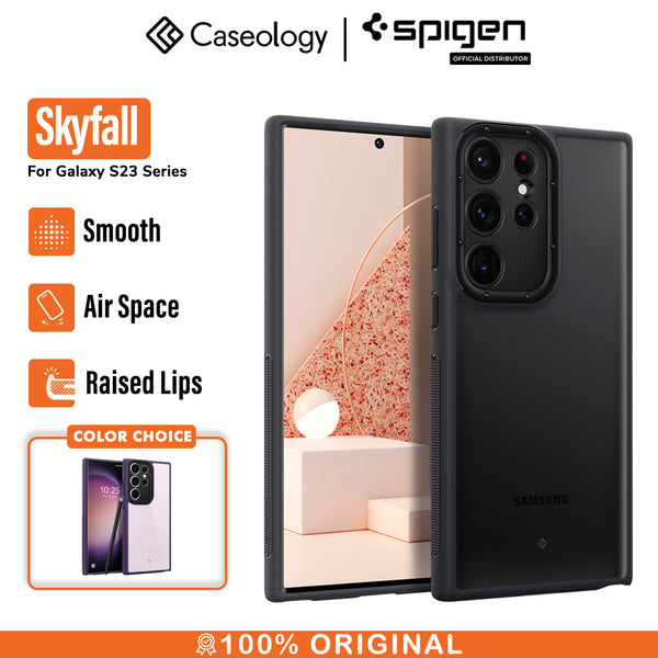 Case Samsung Galaxy S23 Ultra Plus Caseology by Spigen Skyfall Slim Clear Casing