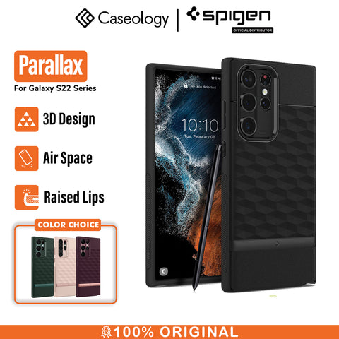 Case Samsung Galaxy S22 Ultra Plus Caseology by Spigen Parallax 3D Soft Casing
