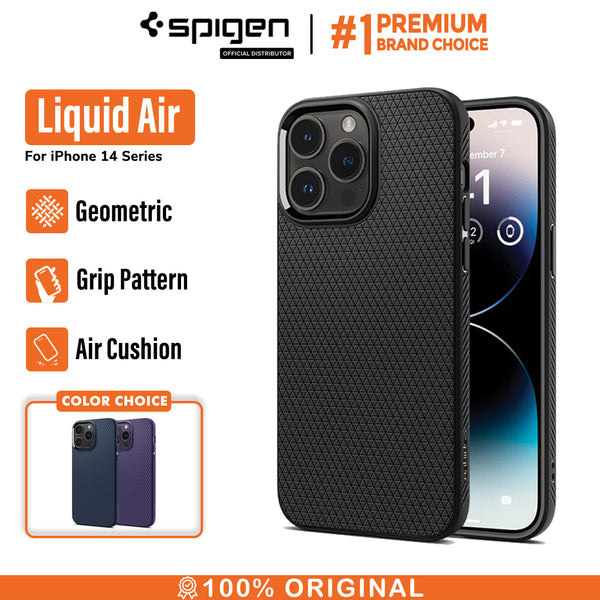 Case iPhone 14 Pro Max Plus Spigen Liquid Air Softcase TPU Casing