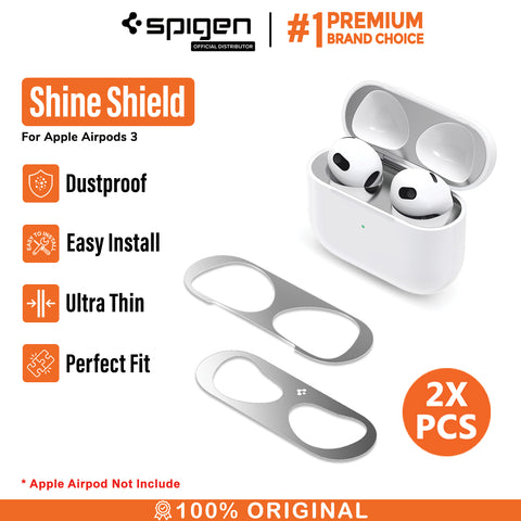 Case Dust Proof Sticker AirPods 3 Spigen Shine Shield Anti Debu Metal